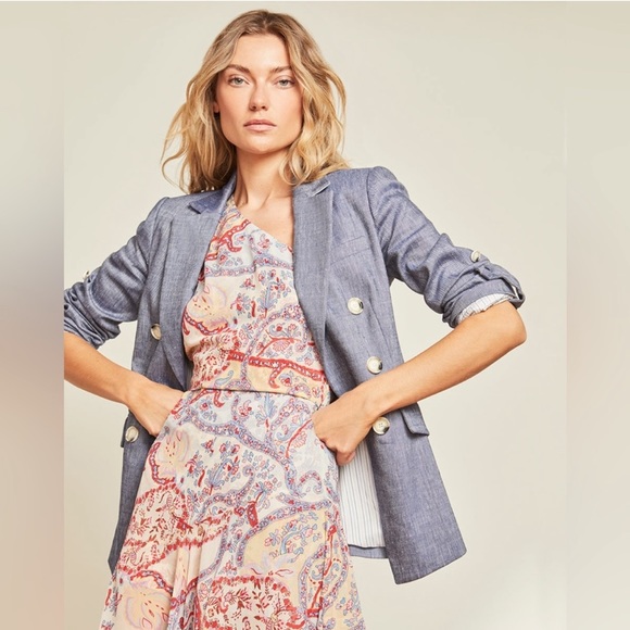 NWT Veronica Beard Kimber Paisley MIDI Dress - Picture 2 of 6